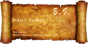 Bunzl Izabel névjegykártya